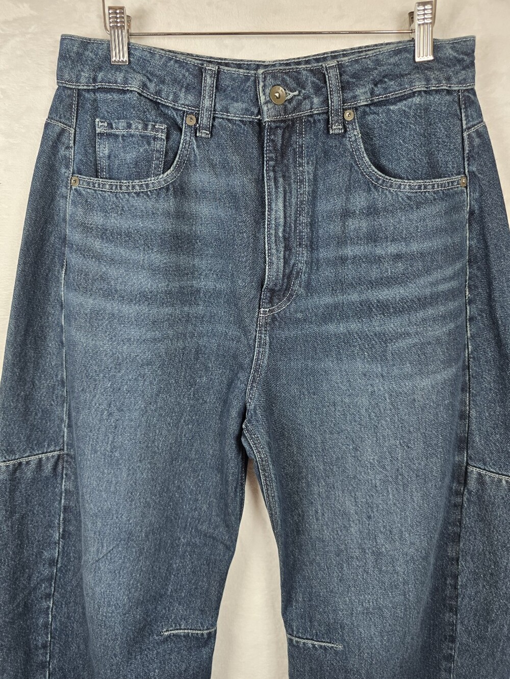 Rag & Bone The Chase High-Rise Barrel Jeans Grafton Blue Sz.28 - Picture 4 of 16